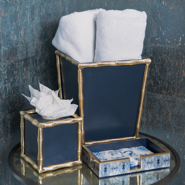 Faux Bois Enameled Amelia Guest Towel Tray