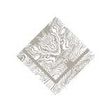 Faux Bois Napkin White & Taupe (4pk)