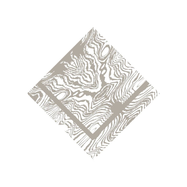 Faux Bois Napkin White & Taupe (4pk)