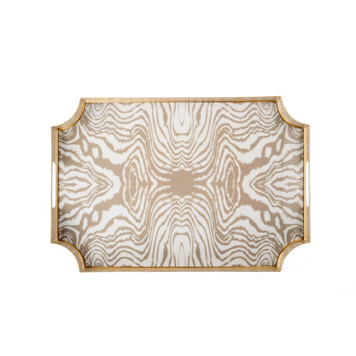 Faux Bois Enameled Jaye Tray