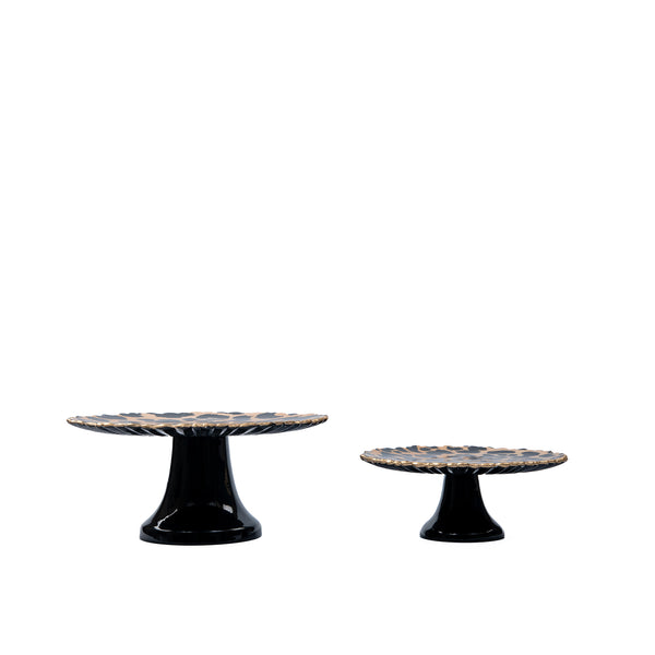 Leopard Spots Enameled Cake Stand - Available 5/5