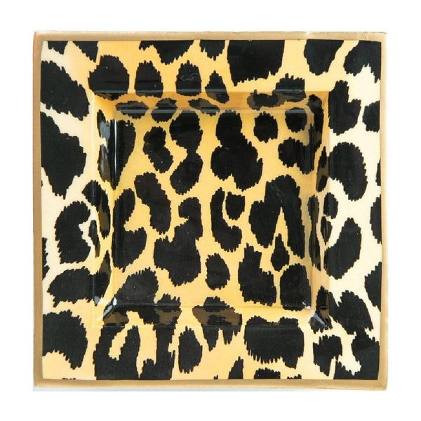 Leopard Spots Enameled Tori Trinket Tray