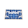 Ink Blot Enameled Tori Trinket Tray - White & Blue