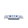 Ink Blot Enameled Tori Trinket Tray - White & Blue