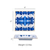 Ink Blot Enameled Tori Trinket Tray - White & Blue