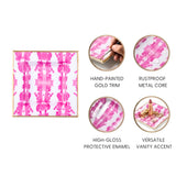 Ink Blot Enameled Tori Trinket Tray - White & Pink