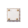 Ticking Stripe Enameled Square Cachepot Planter