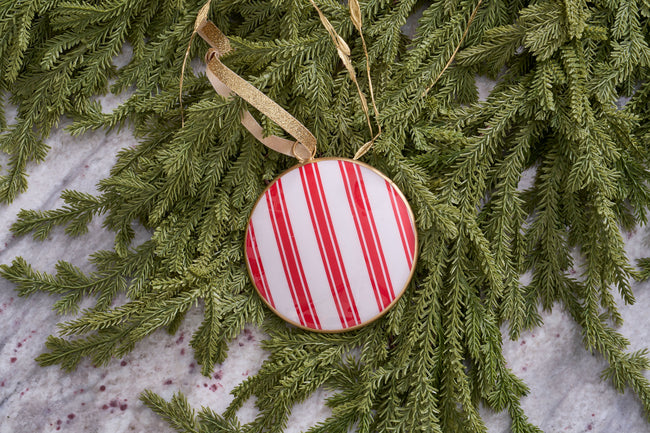 Ticking Stripe Ornament (single)