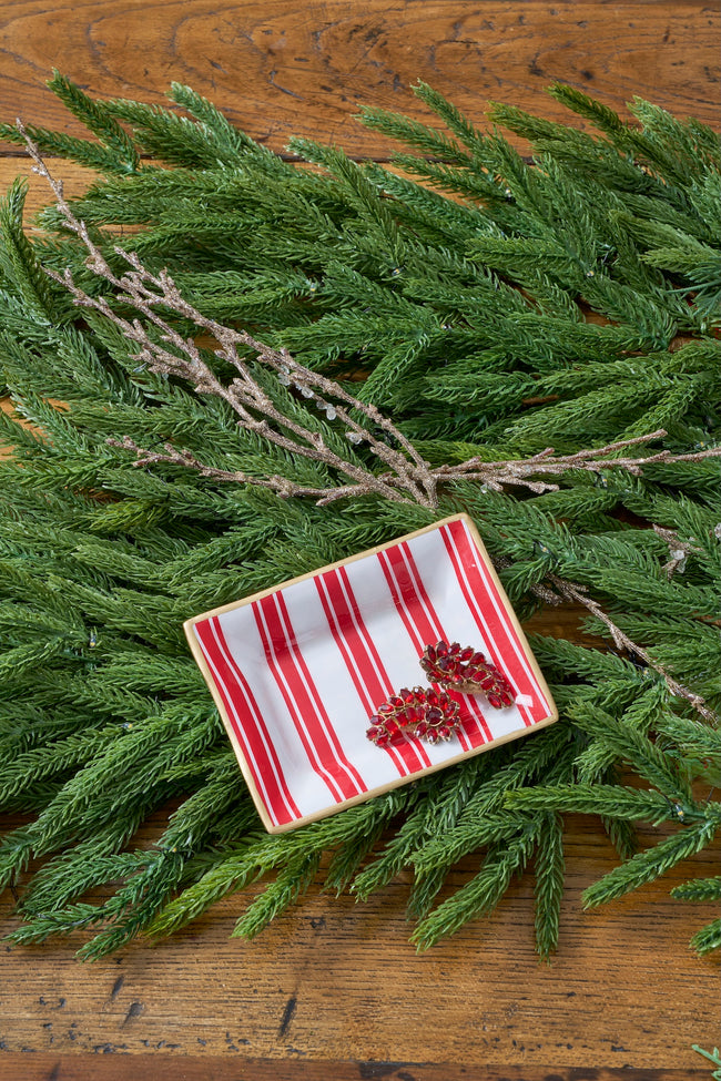 Ticking Stripe Enameled Landry Tray