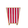Classic Stripe Enameled Square Cachepot Planter