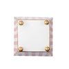 Classic Stripe Enameled Square Cachepot Planter