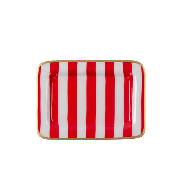 Classic Stripe Enameled Laney Tray