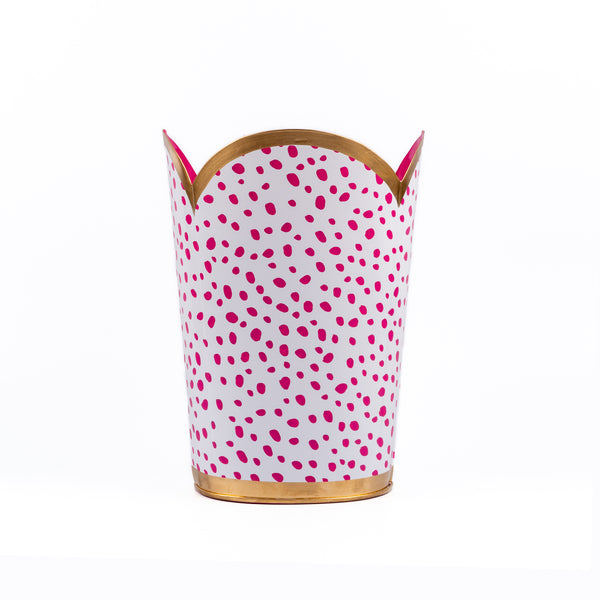 Spot-On Hand Painted Tulip Wastebasket