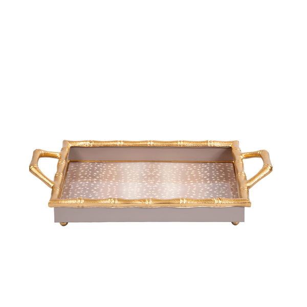 Antelope Enameled Chang Mai Tray 10x14