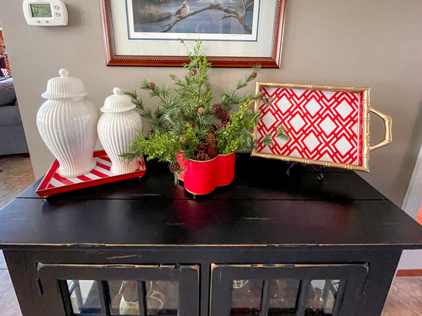 Candy Cane Stripe Oliver Tray 8x12