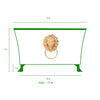 Regency Fluted Rectangle Paws & Claws Cachepot