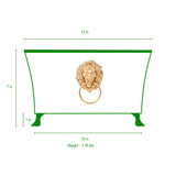 Regency Fluted Rectangle Paws & Claws Cachepot