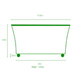 Lucinda Enameled Fluted Rectangle Cachepot