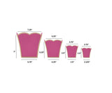 Gracie Scarlett Square Cachepot Planter 3 Pink (4pk) - Avail 5/25
