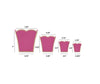 Gracie Scarlett Square Cachepot Planter 4 Pink (3pk) - Avail 5/25