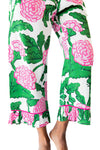 Ophelia Luxe Sateen Capri Pajama Set - Pink & Green