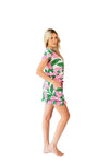 Ophelia Luxe Ruffled Pajama Summer Set - Pink & Green