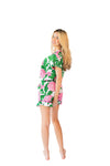 Ophelia Luxe Ruffled Pajama Summer Set - Pink & Green