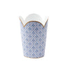 Marigold Lattice Enameled Tulip Wastebasket