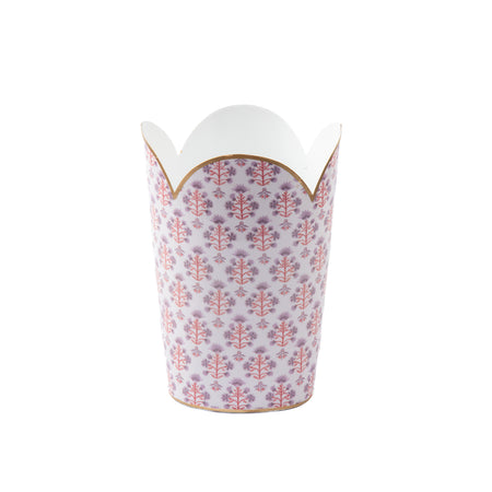 Marigold Lattice Enameled Square Cachepot Planter