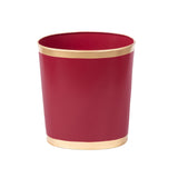 Mattie Oval Wastebasket - Oxblood Red