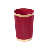 Mattie Oval Wastebasket - Oxblood Red