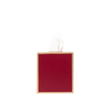Mattie Square Tissue Box Cover - Oxblood Red