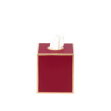 Mattie Square Tissue Box Cover - Oxblood Red