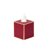 Mattie Square Tissue Box Cover - Oxblood Red