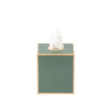 Mattie Square Tissue Box Cover - Rockwood Sash Green