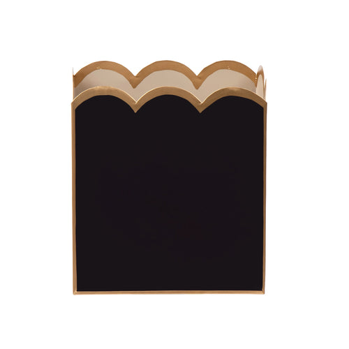 Gracie Scarlett Wastebasket Black & Natural