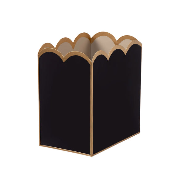 Gracie Scarlett Wastebasket Black & Natural