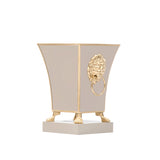 Paws & Claws Fluted Square Cachepot Planter Natural