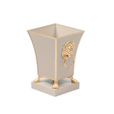 Paws & Claws Fluted Square Cachepot Planter Natural