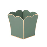 Mattie Scarlett Square Cachepot Planter Rockwood Sash Green