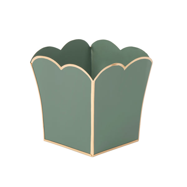 Mattie Scarlett Square Cachepot Planter Rockwood Sash Green