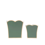 Mattie Scarlett Square Cachepot Planter Rockwood Sash Green