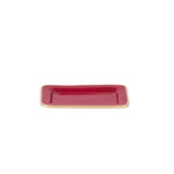 Gracie Enameled Laney Soap Dish - Oxblood Red