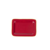 Gracie Enameled Laney Soap Dish - Oxblood Red