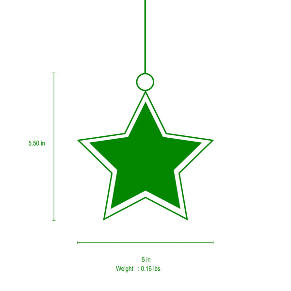 Tartan Plaid Enameled North Star Ornament