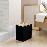 Gracie Scarlett Wastebasket Black & Taupe