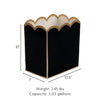 Gracie Scarlett Wastebasket Black & Taupe