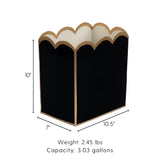 Gracie Scarlett Wastebasket Black & Taupe