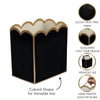 Gracie Scarlett Wastebasket Black & Taupe