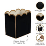 Gracie Scarlett Wastebasket Black & Taupe